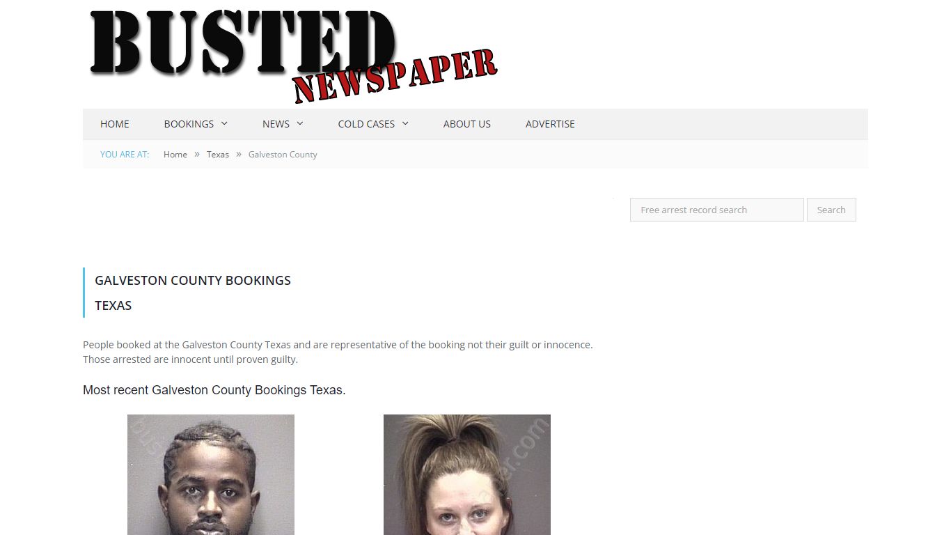 Galveston County, TX Mugshots - BUSTEDNEWSPAPER.COM